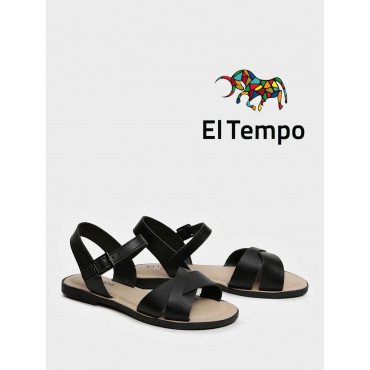 Сандалии черные El Tempo кожа натуральная Женские MD050_02_01_SP MD050_02_01_SP