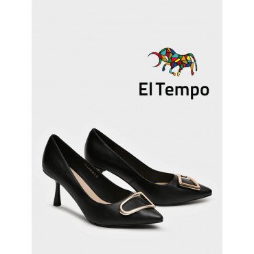Туфли черные El Tempo кожа натуральная Женские KK053_02SK-BL-V KK053_02SK-BL-V