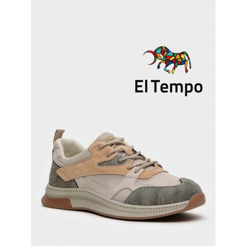Кроссовки бежевые El Tempo Текстиль/Спилок Мужские CVS271_JRT02-2303-06_BEIGE "CVS271_JRT02-2303-06_BEIGE" 1