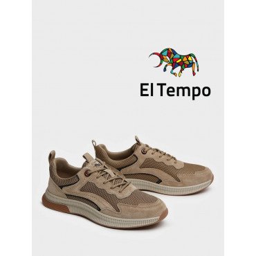 Кроссовки бежевые El Tempo Текстиль/Спилок Мужские CVS271_JRT02-2302-06_BEIGE CVS271_JRT02-2302-06_BEIGE