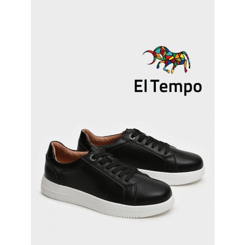 Кеды черные El Tempo кожа натуральная Женские BW009_03SP-BL-V "BW009_03SP-BL-V" 1