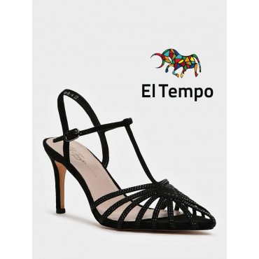 Босоножки черные El Tempo текстиль Женские XX065_02TP-BL-V XX065_02TP-BL-V