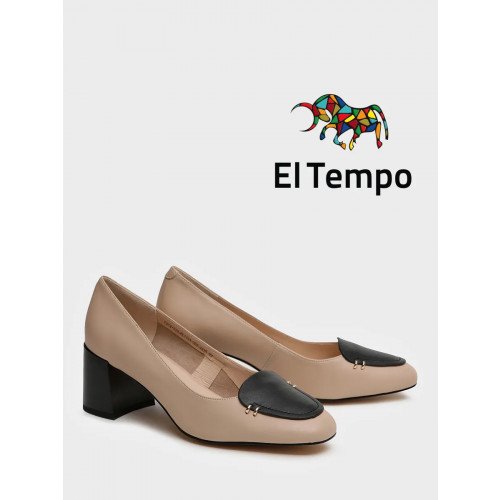 Туфли светло-бежевые El Tempo кожа натуральная Женские VIC3-210_EL1171-302-A675_BEIGE "VIC3-210_EL1171-302-A675_BEIGE" 1