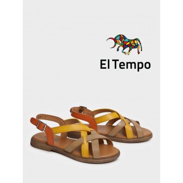 Сандалии коричневые El Tempo кожа натуральная Женские SL035_02SP-MT-V "SL035_02SP-MT-V" 1