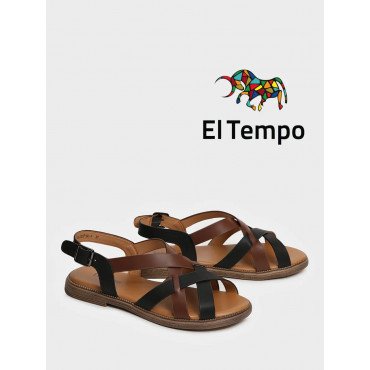 Сандалии черные El Tempo кожа натуральная Женские SL035_02SP-BL-V "SL035_02SP-BL-V" 1