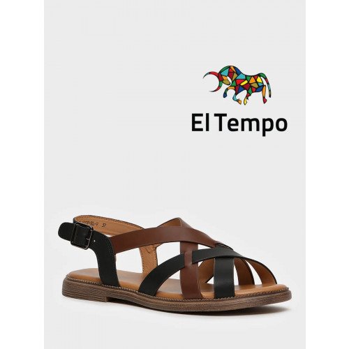 Сандалии черные El Tempo кожа натуральная Женские SL035_02SP-BL-V "SL035_02SP-BL-V" 1