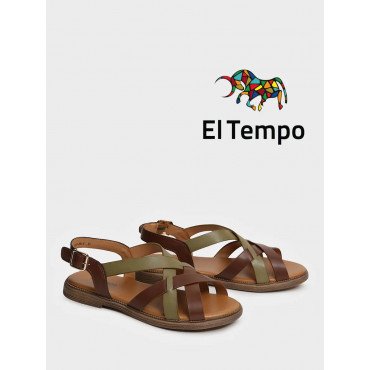 Сандалии коричневые El Tempo кожа натуральная Женские SL035_02SP-BR-V "SL035_02SP-BR-V" 1