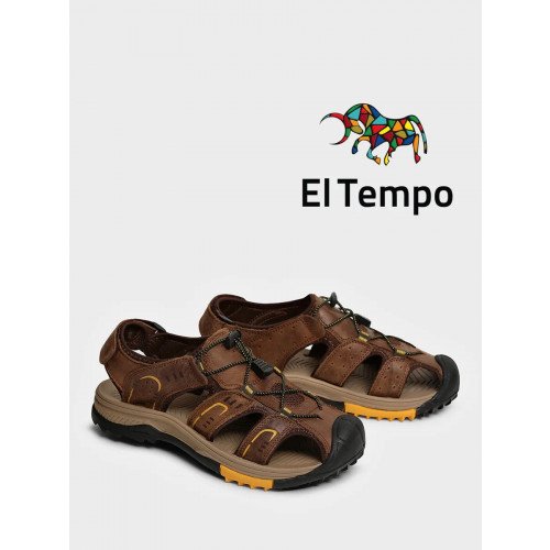 Сандалии коричневые El Tempo Кожа натуральная/текстиль Мужские CFJ2-2_7232-2_BROWN "CFJ2-2_7232-2_BROWN" 2