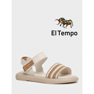 Сандалии молочные El Tempo Кожа натуральная/текстиль Женские SL047_01SP-ML-V SL047_01SP-ML-V