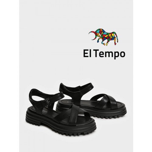 Сандалии черные El Tempo кожа натуральная Женские SL049_01SP-BL-V "SL049_01SP-BL-V" 2