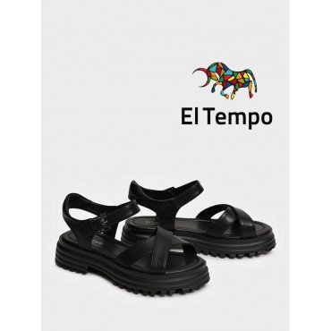 Сандалии черные El Tempo кожа натуральная Женские SL049_01SP-BL-V SL049_01SP-BL-V