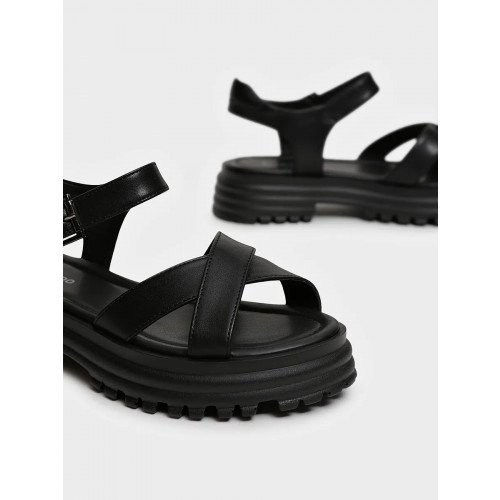 Сандалии черные El Tempo кожа натуральная Женские SL049_01SP-BL-V "SL049_01SP-BL-V" 3