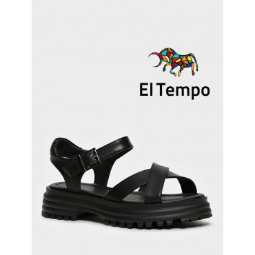 Сандалии черные El Tempo кожа натуральная Женские SL049_01SP-BL-V SL049_01SP-BL-V