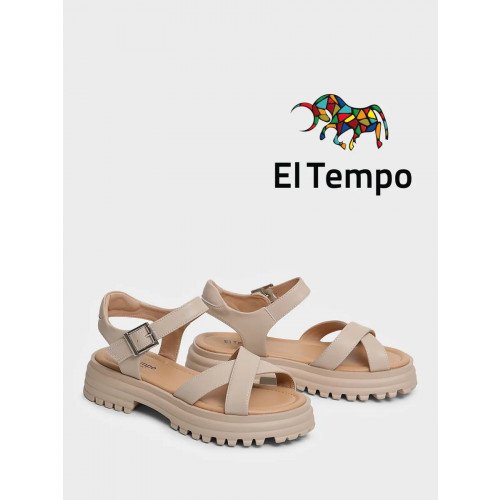 Сандалии бежевые El Tempo кожа натуральная Женские SL049_01SP-BG-V "SL049_01SP-BG-V" 1