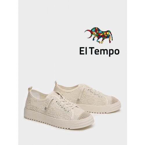 Кеды бежевые El Tempo без подкладки Женские XB020_01TU-BG "XB020_01TU-BG" 1