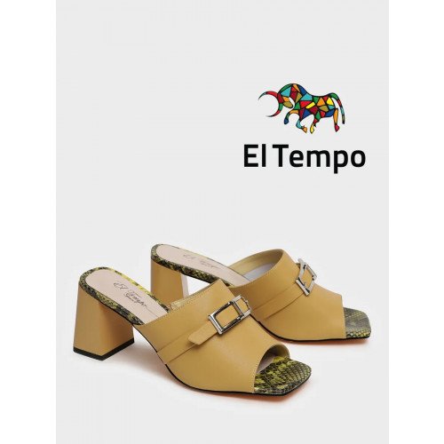 Сабо желтые El Tempo без подкладки Женские XX040_02SU-YE-V "XX040_02SU-YE-V" 2