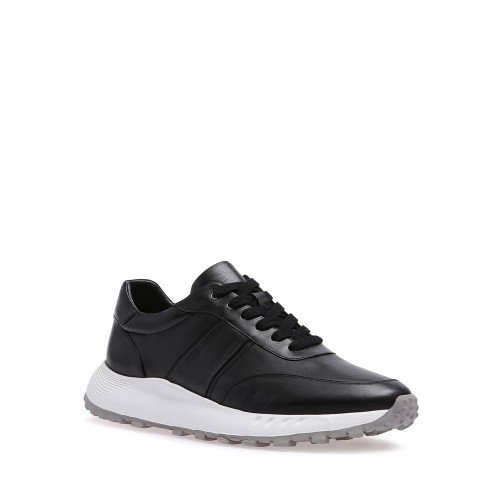 Кроссовки мужские натуральная кожа Арт: CRS380_QA558AC-56L-P742_BLACK "CRS380_QA558AC-56L-P742_BLACK" 1