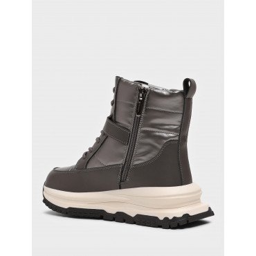 Дутики зимнии женские Кожа натуральная/текстиль  Арт: CI007_04TH-GR "CI007_04TH-GR" 3