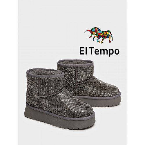 Угги зимнии женские Спилок/шерсть натуральная  Арт: CI010_06CH-GR "CI010_06CH-GR" 2