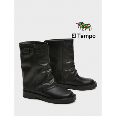 Полусапоги демисезонные натуральная кожа на низком каблуке арт: YZ016_01SB-BL YZ016_01SB-BL 2