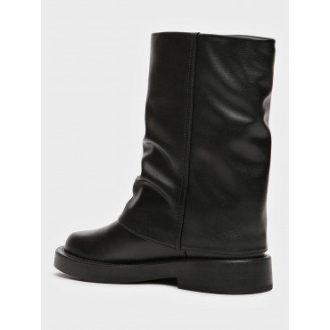 Полусапоги демисезонные натуральная кожа на низком каблуке арт: YZ016_01SB-BL "YZ016_01SB-BL" 4