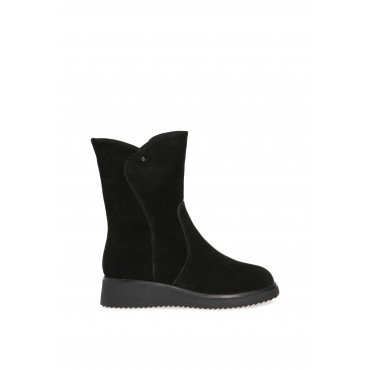 Полусапоги зимнии женские натуральный спилок арт: JS004_10CH-BL JS004_10CH-BL