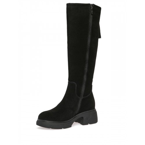 Сапоги зимние натуральный спилок на каблуке арт: HW015_03CY-BL "HW015_03CY-BL" 4