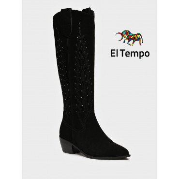 Сапоги женские демисезонные Спилок натуральный на низком каблуке арт.:LV135_01CB-BL LV135_01CB-BL