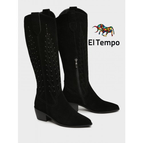 Сапоги женские демисезонные Спилок натуральный на низком каблуке арт.:LV135_01CB-BL "LV135_01CB-BL" 2