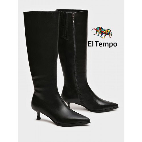 Сапоги женские демисезонные Кожа натуральная на низком каблуке арт.:LV142_03SB-BL "LV142_03SB-BL" 1