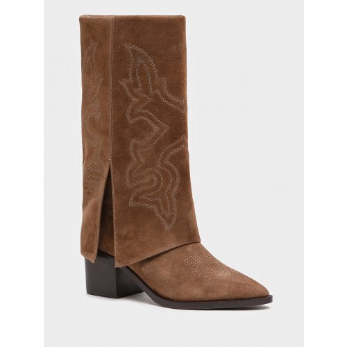 Сапоги женские демисезонные Велюр натуральный на низком каблуке арт.:LX086_01VB-BG "LX086_01VB-BG" 3