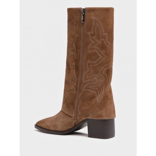 Сапоги женские демисезонные Велюр натуральный на низком каблуке арт.:LX086_01VB-BG "LX086_01VB-BG" 4