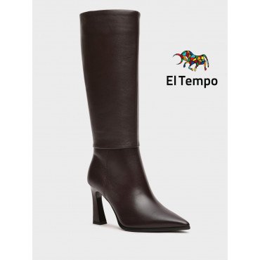 Сапоги женские демисезонные Кожа натуральная на каблуке арт.:TL080_02KB-BR "TL080_02KB-BR" 1