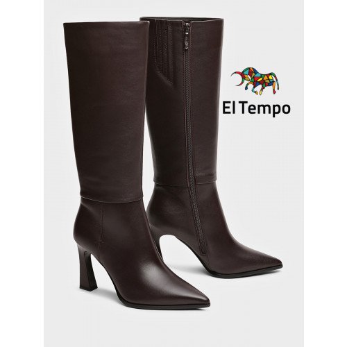 Сапоги женские демисезонные Кожа натуральная на каблуке арт.:TL080_02KB-BR "TL080_02KB-BR" 2