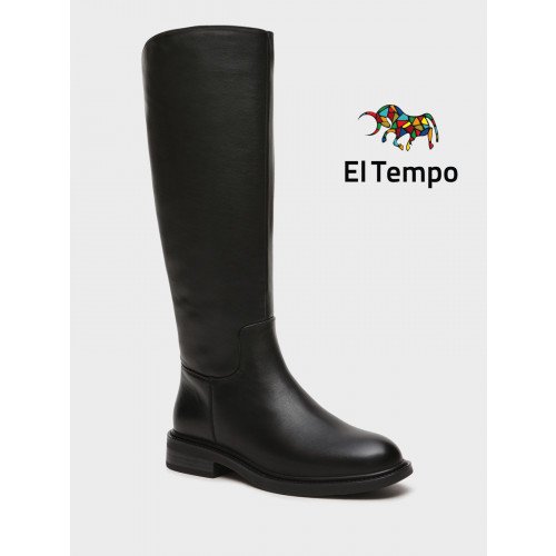 Сапоги женские демисезонные Кожа натуральная на низком каблуке арт.:ZE027_02KB-BL "ZE027_02KB-BL" 1