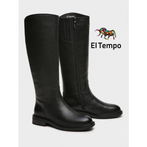 Сапоги женские демисезонные Кожа натуральная на низком каблуке арт.:ZE027_02KB-BL "ZE027_02KB-BL" 2