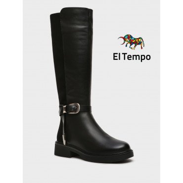 Сапоги женские зимнии Кожа натуральная на невысоком каблуке арт: ZE024_02KY-BL ZE024_02KY-BL