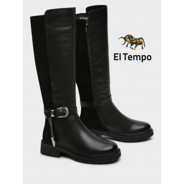 Сапоги женские зимнии Кожа натуральная на невысоком каблуке арт: ZE024_02KY-BL ZE024_02KY-BL 2