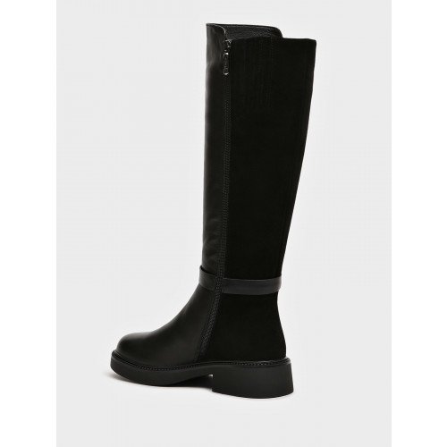 Сапоги женские зимнии Кожа натуральная на невысоком каблуке арт: ZE024_02KY-BL "ZE024_02KY-BL" 4