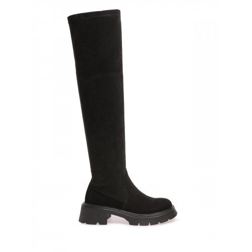 Ботфорты женские демисезонные Спилок натуральный на невысоком каблуке арт: XX005_03CB-BL-V "XX005_03CB-BL-V" 2