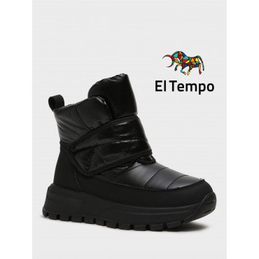 Дутики женские зимние непромокаемые  Кожа натуральная/ текстиль  Арт: PM553_01SH-BL PM553_01SH-BL