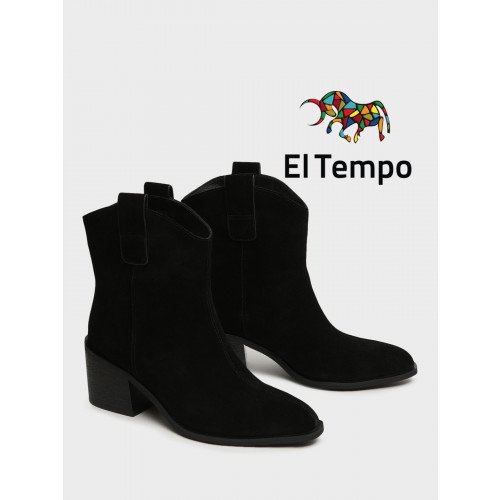 Ботильоны женские демисезонные Спилок натуральный на невысоком каблуке  Арт:NN057_01CB-BL "NN057_01CB-BL" 2