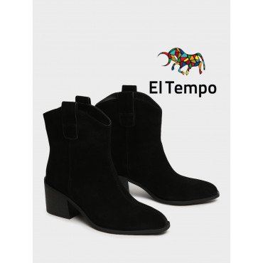 Ботильоны женские демисезонные Спилок натуральный на невысоком каблуке  Арт:NN057_01CB-BL NN057_01CB-BL 2