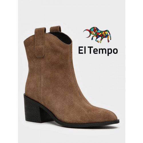 Ботильоны женские демисезонные Спилок натуральный на невысоком каблуке Арт:NN057_01CB-LB "NN057_01CB-LB" 1