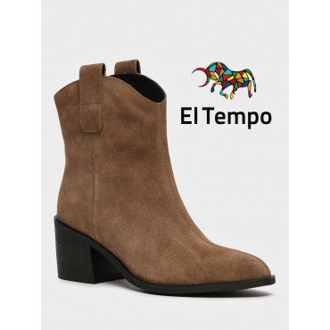 Ботильоны женские демисезонные Спилок натуральный на невысоком каблуке  Арт:NN057_01CB-LB NN057_01CB-LB