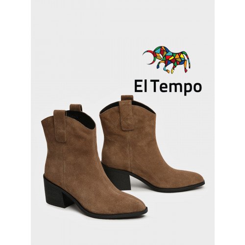 Ботильоны женские демисезонные Спилок натуральный на невысоком каблуке Арт:NN057_01CB-LB "NN057_01CB-LB" 2