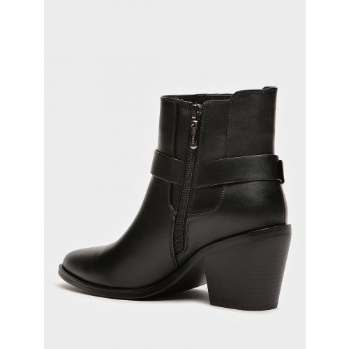 Ботильоны женские демисезонные К.Кожа на невысоком каблуке  Арт:XT034_01PB-BL "XT034_01PB-BL" 4