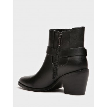 Ботильоны женские демисезонные К.Кожа на невысоком каблуке Арт:XT034_01PB-BL "XT034_01PB-BL" 4