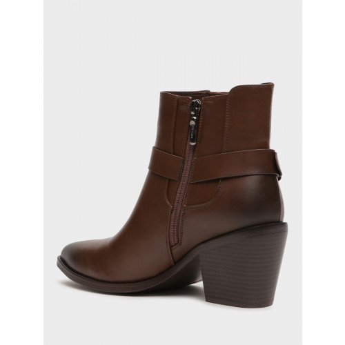 Ботильоны женские демисезонные К.Кожа на невысоком каблуке Арт:XT034_01PB-BR "XT034_01PB-BR" 4