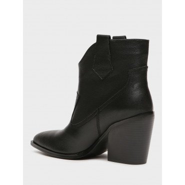 Ботильоны женские демисезонные Кожа натуральная на невысоком каблуке Арт:XT037_01SB-BL "XT037_01SB-BL" 4